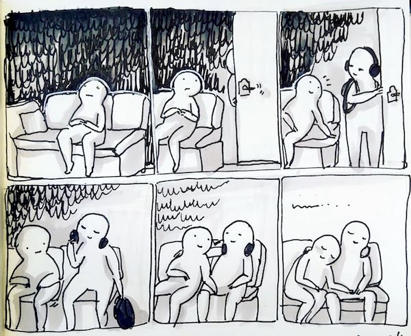 comic about having someone coming home and being around them makes you feel better